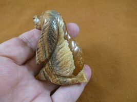 (Y-DOG-CS-716) tan COCKER SPANIEL dog gemstone figurine gem stone carvin... - $19.74