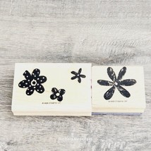 Stampin Up Flowers Daisies Petals Wood Mounted  Rubber Stamps 2006 Lot Of 2 - £3.93 GBP