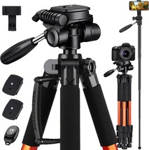 Victiv 72-Inch Tall Tripod For Camera Phone, Sturdy Aluminum Stand, Orange - £39.05 GBP