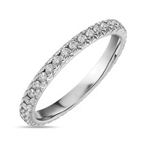 0.46 Ct 14K White Gold Lab Grown Round Diamond VVS/DF Diamond Full Eternity Ring - £668.03 GBP