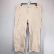 Terra &amp; Sky Tan Straight Leg Jeans Women&#39;s 22W Stretch Denim 44x28&quot; High... - $20.00
