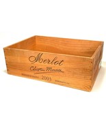 Wine Crate Box 2003 WOOD CHRISTIAN MOUEIX MERLOT BORDEAUX  ADVERTISING - $37.39