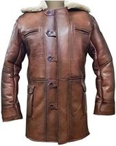 Batman The Dark Knight Rises Tom Hardy Fur Trench Bane Jacket Coat - £141.56 GBP+