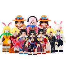10pcs One Piece Portgas D Ace Sanji Reiju Boa Hancock Carrot Minifigures Set - £21.22 GBP