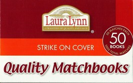50 Packs Book MATCHES MATCH BOOKS Red tip bar kitchen Strike on Cover La... - £18.80 GBP