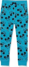 Disney Boy&#39;s Blue Mickey Bolt Zip-Pocket Fleece Jogger Pants - Size: L - £9.51 GBP