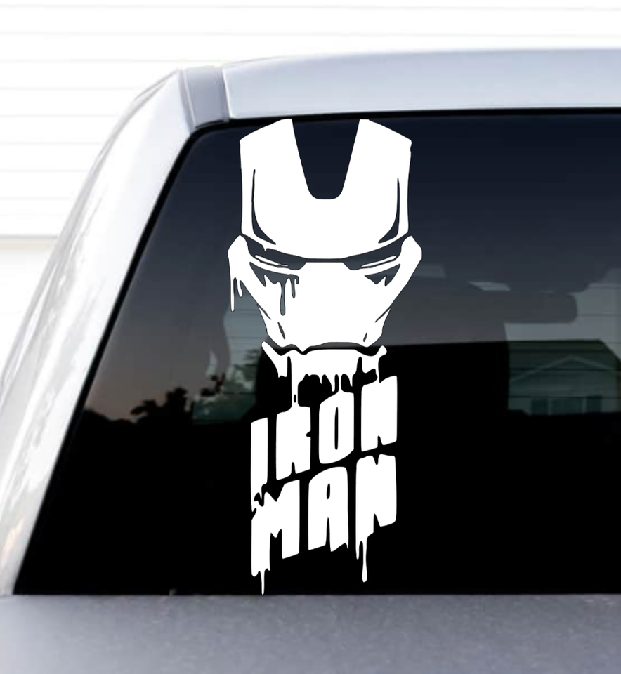 Vinyl Decal Truck Car Sticker Laptop - Marvel Comics Cool Iron Suite Man... - $3.58+