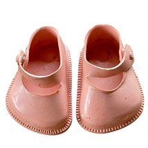 Vintage Fairyland Toy Prod Pink Vinyl Doll Shoes Mary Janes No 00 Made i... - £11.68 GBP