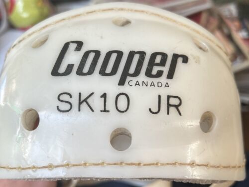Vintage Cooper SK10 SK 10 JR Hockey Hurling Casco Bianco Regolabile - $105.91