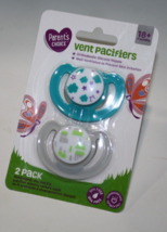 Parents Choice Vent Orthodontic Silicone Pacifiers 2-Pack 18+ Months BPA... - €5,09 EUR