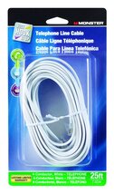 CORD PHONE LINE 25&#39; WHT - $24.75 CAD