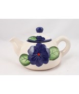 Adorable Teapot Tea Pot Hand Painted Floral Holds 6 Ounces Excellent Con... - £10.29 GBP