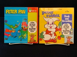 MINT! 2 Peter Pan &amp; Peter Rabbit Book Record Disney Industries 1939 1949 45RPM - £10.20 GBP