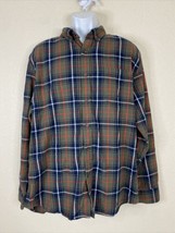 St John&#39;s Bay Men Size XL Green Plaid Super Soft Button Up Shirt Long Sl... - £5.29 GBP