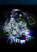 Psychedelic Space Man Suit Lost in Transmission Vinyl Sticker Decal - $5.93