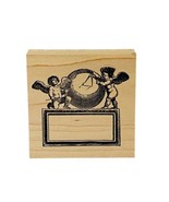 Alpha Stamps Cherubs Angels Name Plate Wood Rubber Stamp - $14.99