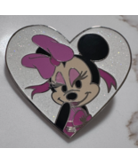 Disney Minnie Mouse Stylized Heart March 2016 Park Pack Sparkle Pin - $17.58 CAD