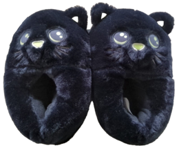 Nwt Black Cat Black Kitty Cat Slipper Kids Extra Small Cute Cat Slippers Kids-XS - $12.95