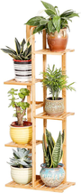 Bamboo 5 Tier 6 Potted Plant Stand Rack Multiple Flower Pot Holder Shelf Indoor - $40.26