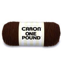Caron One Pound Solids Yarn, 16oz, Gauge 4 Medium, 100% Acrylic - Espresso- For  - £25.17 GBP