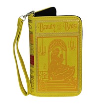 Yellow and Gold Beauty and the Beast Checkbook Style Fashion Wallet - £27.45 GBP