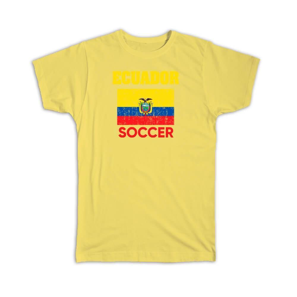 Ecuador : Gift T-Shirt Distressed Flag Soccer Football Team Ecuadorian Country Item image 6