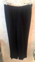 Pre-owned EMPORIO ARMANI Black Wide Leg Dress Pants SZ  US 8 IT 42 Made ... - £38.78 GBP