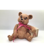 HOMCO Bear Figurine 1989 Large 9.5in x 12in Hand Painted USA Vintage Decor - $29.65