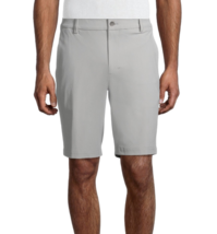 George Men's Warp Knit Shorts Comfort Waist  At the Knee Soft Silver Size 44  - £14.09 GBP