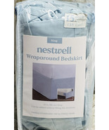 Nestwell 15-Inch Drop Wraparound Bed Skirt Light Blue King 76 X 79 Inches - $854.27 MXN