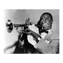 1953 Louis Armstrong Playing The Trumpet Photo Print Wall Art Poster - £13.36 GBP+