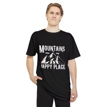 Unisex Long Body Urban Tee | Mountains are my happy place | Grey | 100% ... - £22.67 GBP+