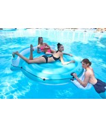 This Inflatable Pool Floating Island Lounger Raft Is Perfect For Large P... - $142.45 CAD