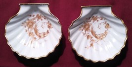 2 Vintage Porcelain Scallop Seashell Bird of Paradise Limoges Porcelain ... - $519.77 MXN