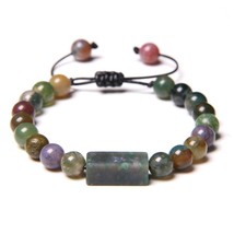 Men natural lapis lazuli stone bead bracelet for women minimalism adjustable woven rope thumb200