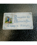 1870-REMEMBER THE SABBATH DAY KEEP IT HOLY-MERRY CHRISTMAS CASTLETON SAB... - $10.90