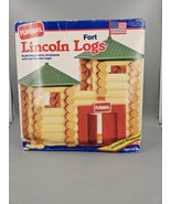 Playskool Lincoln Logs Fort Set 75 OUT OF 90 Pieces Creativity and fun a... - £9.02 GBP