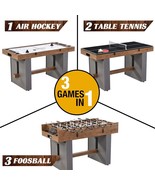 3-in-1 Comb Game Table 54in - Foosball, Air-Powered Hockey Table + Table... - €426,57 EUR