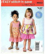 Easy Stitch &#39;n Save Sewing Pattern M9323 Toddler&#39;s Dresses - UNCUT-Size ... - $6.83 CAD