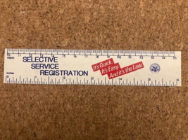 Vintage Selective Service Promotional Plastic Ruler - £6.21 GBP