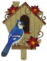 Custom and Unique,Amazing Birdhouse[Blue Jay with Bird House] Embroidered Iron o - £17.14 GBP