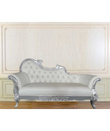 French-Inspired Silver Chaise Lounge - $2,728.57 CAD