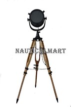 Industrial Polished Tripod Spot Light/ Black Powder Coating Tripod Floor... - £149.56 GBP