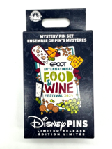 Disney Parks Epcot Food &amp; Wine Festival Mystery Pins 2 Pin Set in sealed... - £35.89 GBP