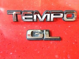 1988-1994 Ford Tempo Rear Trunk &quot;TEMPO&quot; &amp; &quot;GL&quot; Emblem Emblems OEM - £10.02 GBP