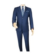 Men Suit BERLUSCONI Turkey Italian Wool 180&#39;s Single Breasted K442-12 Navy - $412.61 CAD