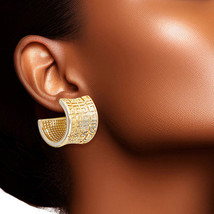Hoop 14K Gold Small Greek Wide Earrings for Women - $796.11 MXN