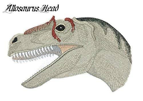 Custom and Unique Dinosaurs [Allosaurus Head ]{ Embroidered Iron on/Sew Patch 6.