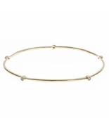 Eternity Bangle Stackable Women Bracelet Slip-on 0.15Ct Diamond 14k Yell... - $890.30