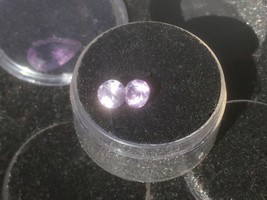 Amethyst Pair, Faceted Amethyst 5mm Round, Light Purple Natural Amethyst 1 Ct - £10.89 GBP